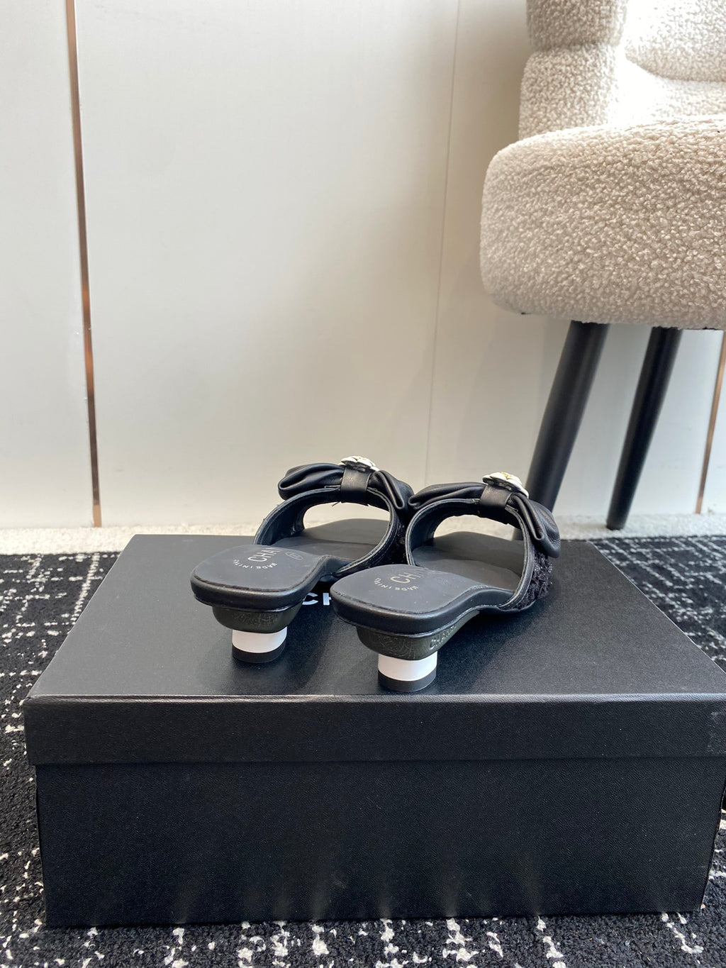 24SS bow low heel slippers 0724042706