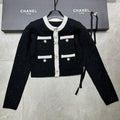 Camellia bead edge knitted cardigan 1024102205