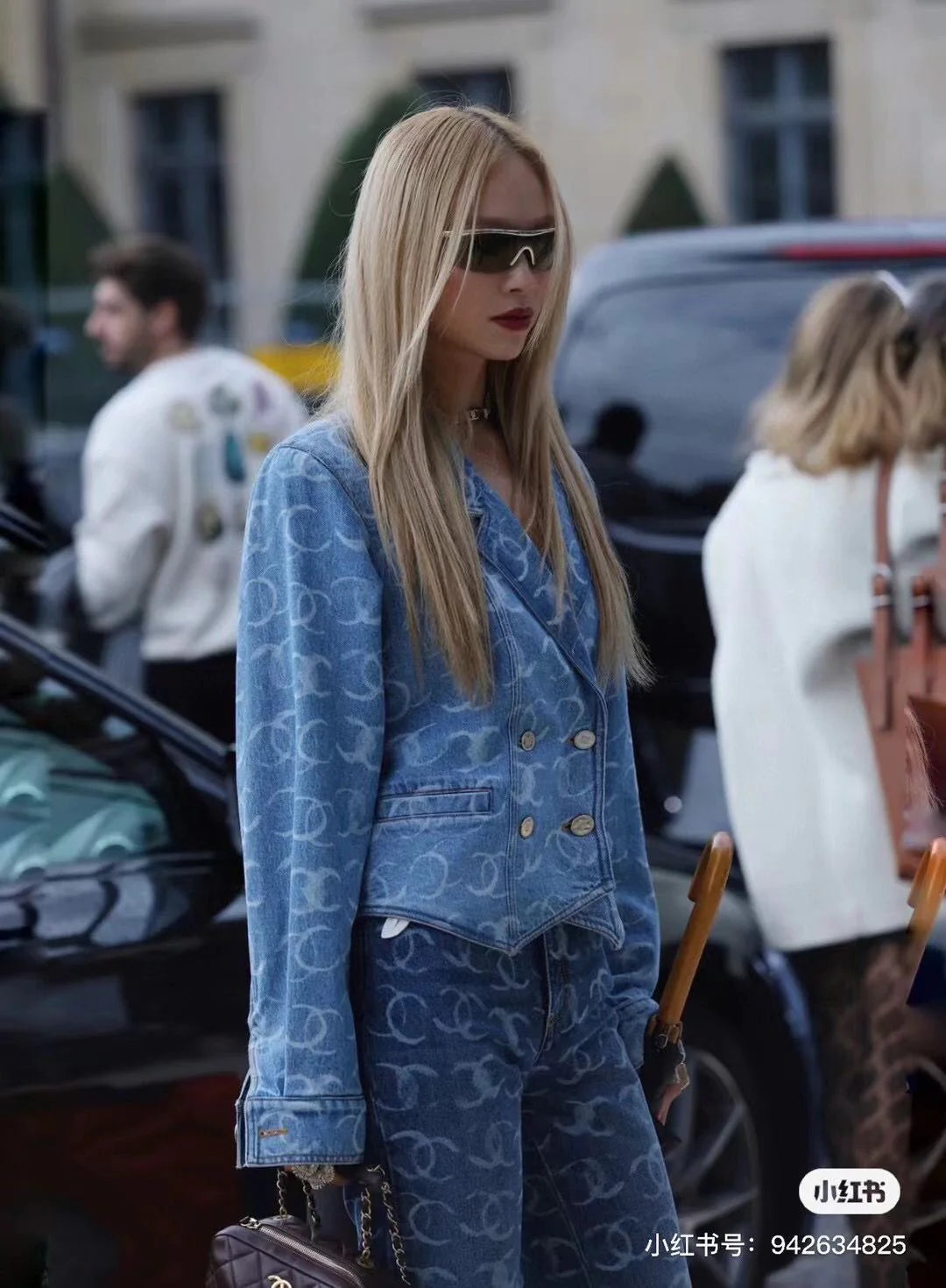 New High Set Denim Jacket Jacquard Denim Jacket 1024031114