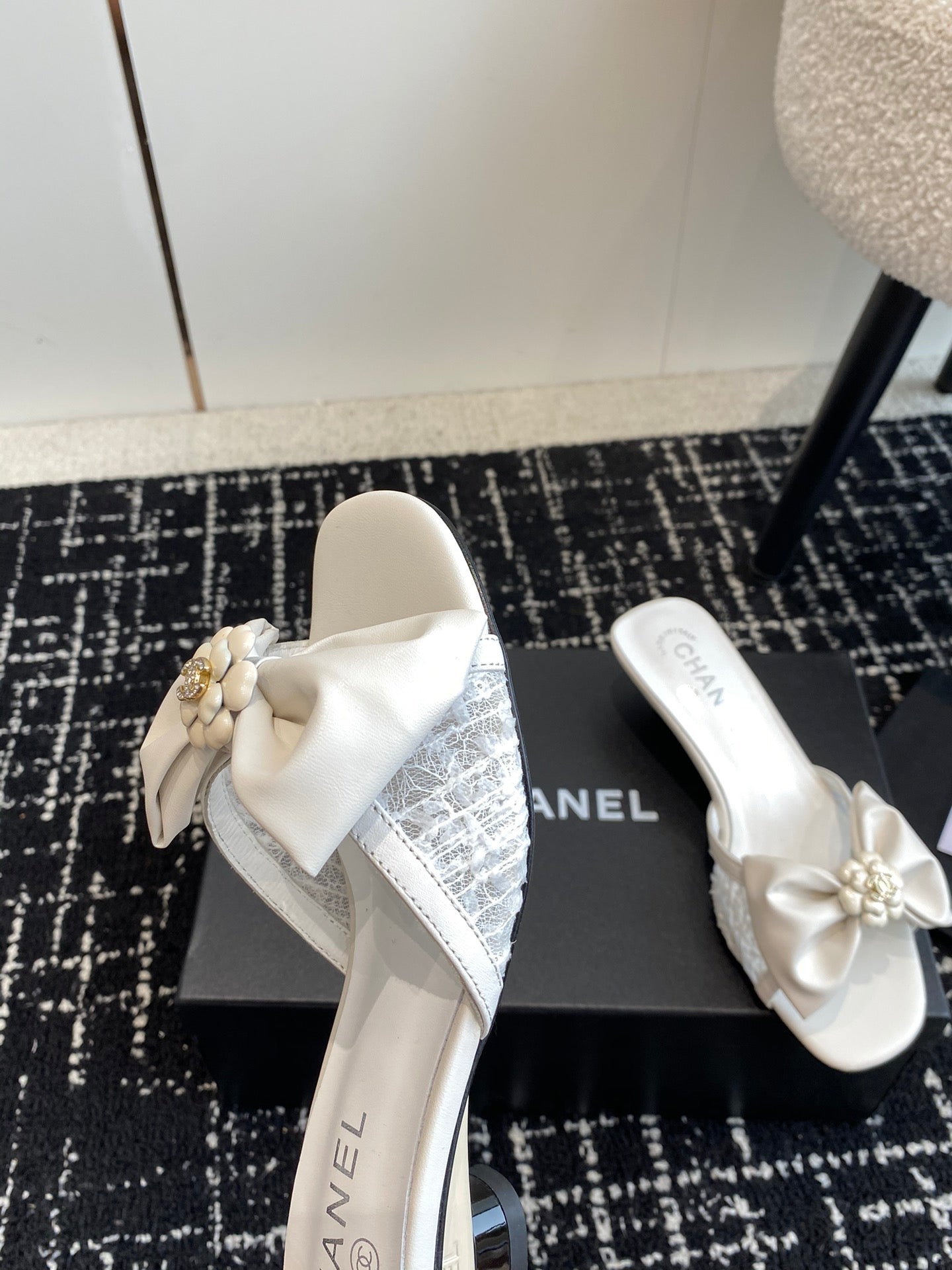 24SS bow low heel slippers 0724042706