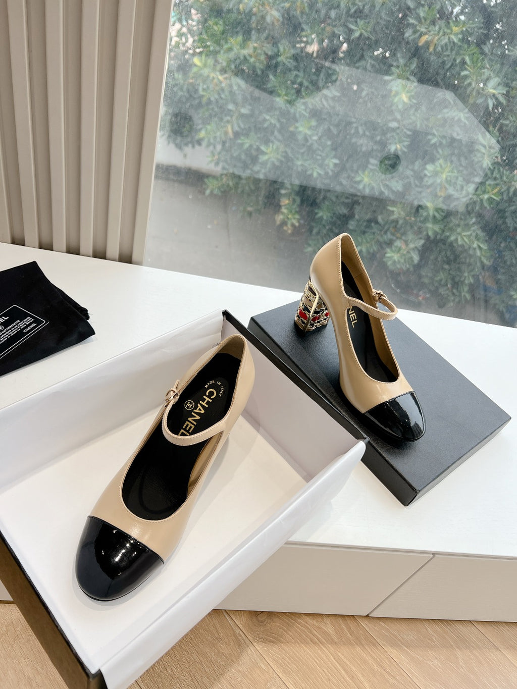 Chane1 top fashion classic color block high heels 0724030825
