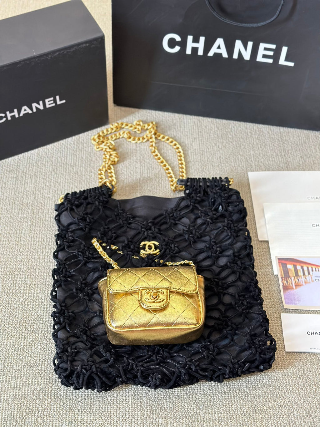 21A VeLet Net Bag with Letters 0724090401
