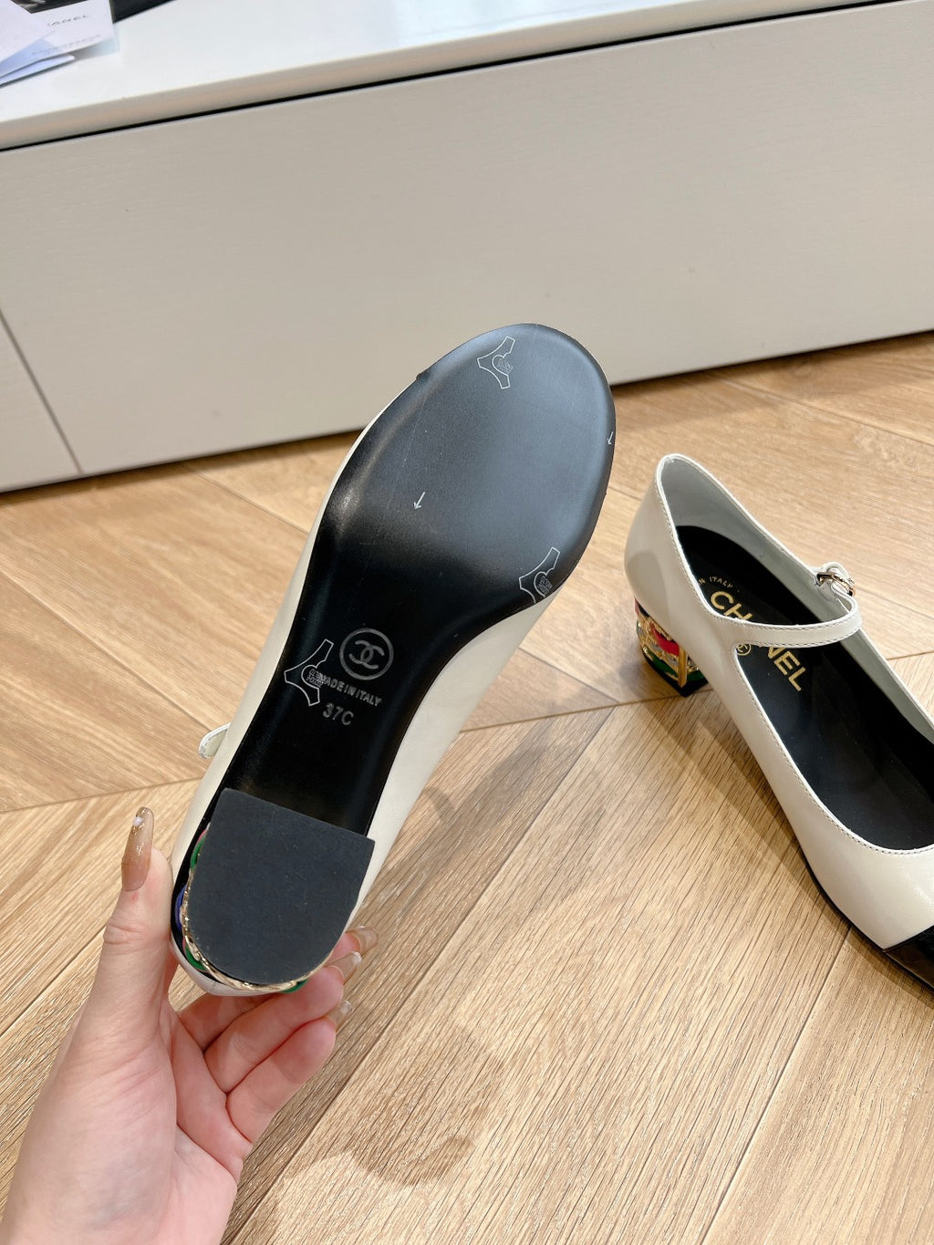 Chane1 top fashion classic color block low heels 0724030826