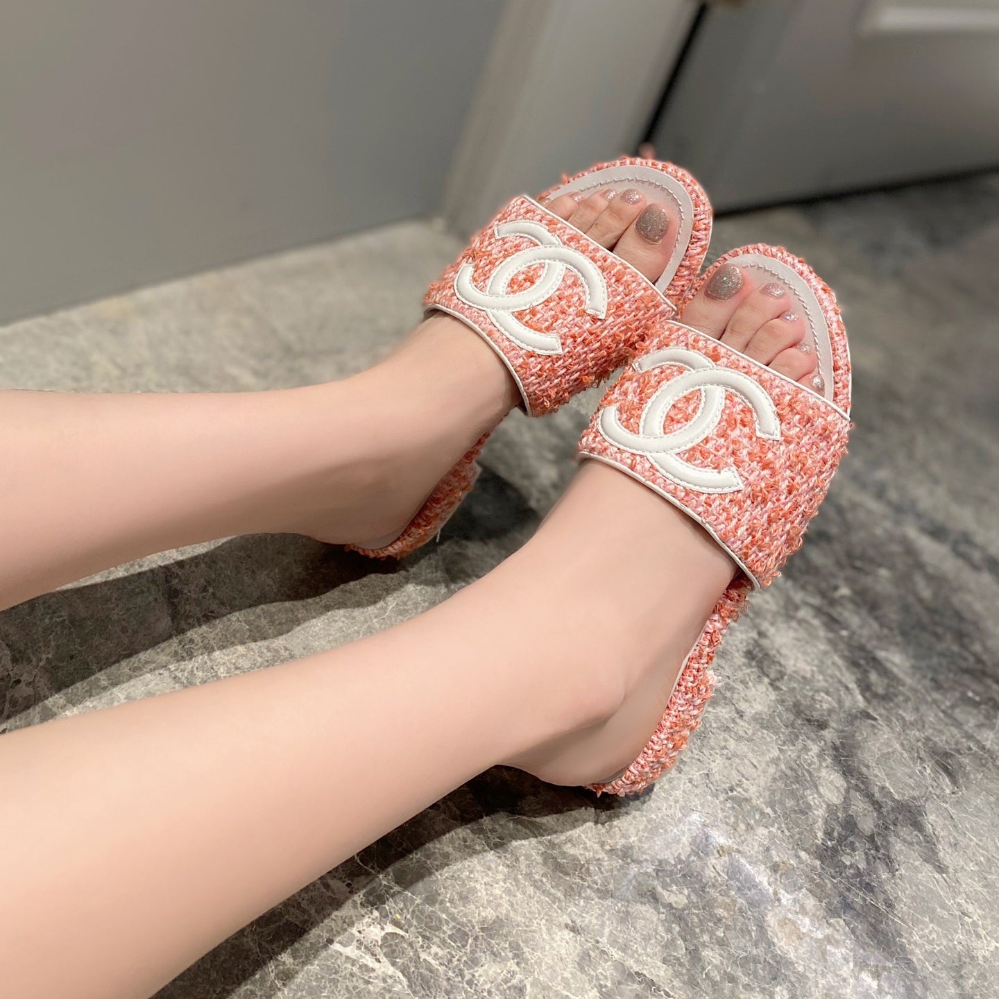 low heel spring summer slippers 03081