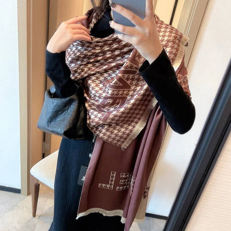 Fashion double-sided cashmere scarf 1024093007