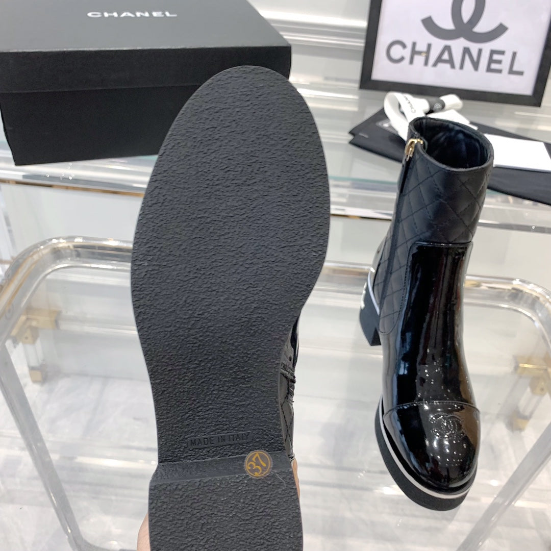 fashionable rhombus leather boots 0724102317