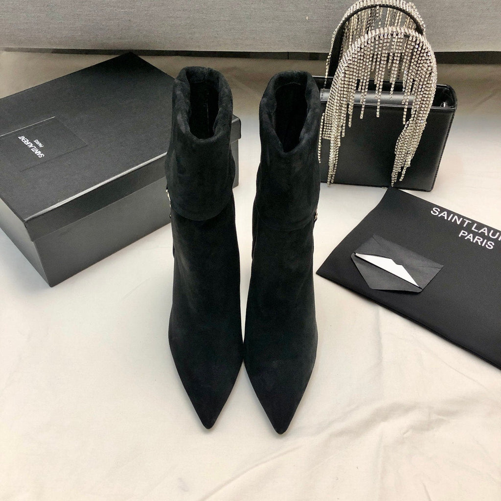 SL Fashion New Side Zipper Suede Short Boots 0723011102