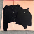 Fashion new versatile casual knit set 1023120107