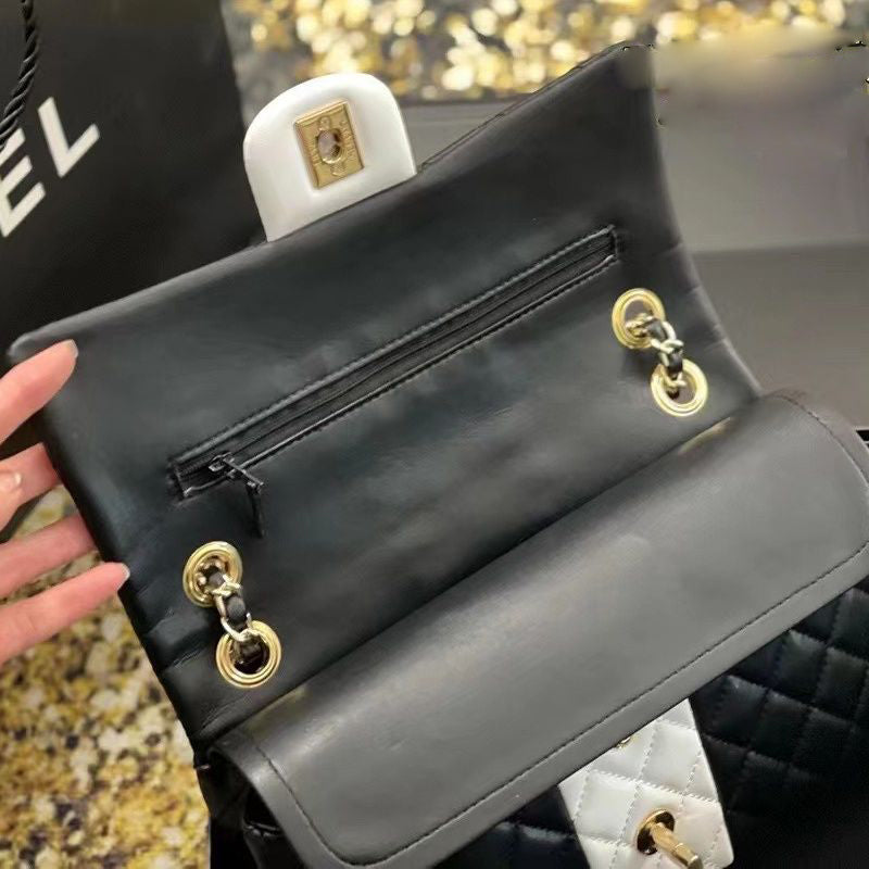 Fashion classic black and white color matching bag PD1023072821