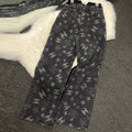 CHA New Versatile Printed Casual Jeans for Women 1025042102