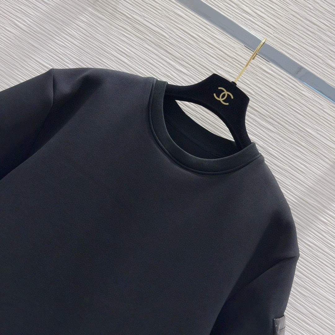 round neck stitching diamond patent leather short sleeves 0724121105