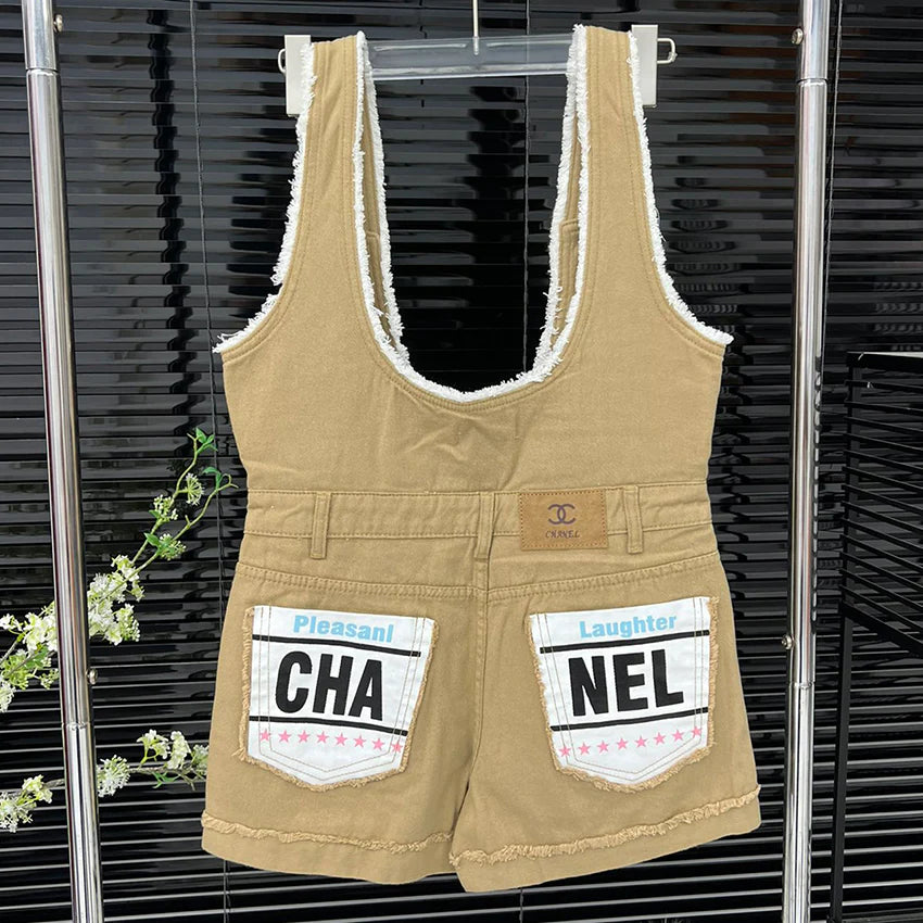 New Fashion Pocket Contrast Fleece Strap Shorts 1024052802