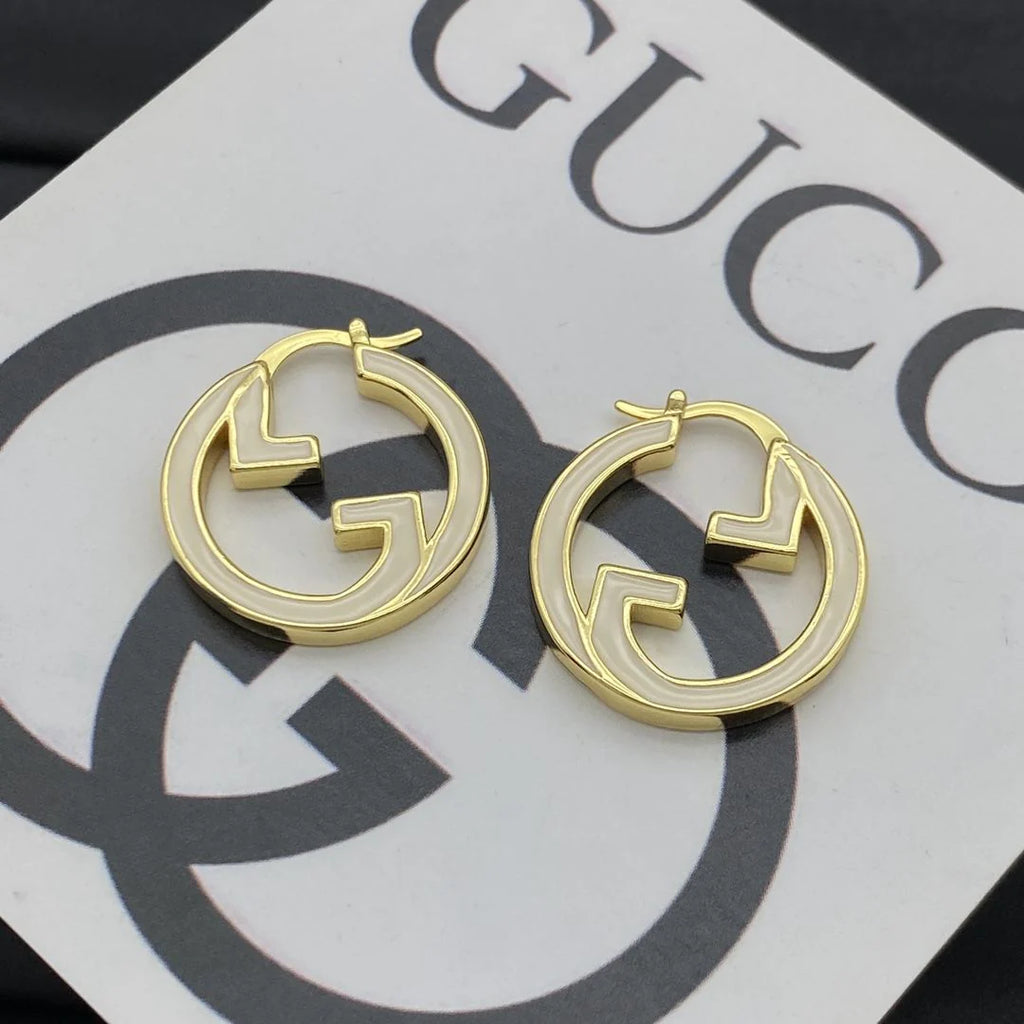 G letter earrings versatile lightweight vintage 1024122702
