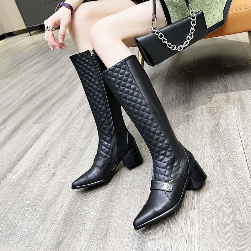New Fashion Classic Line Cowhide Boots 1023121404