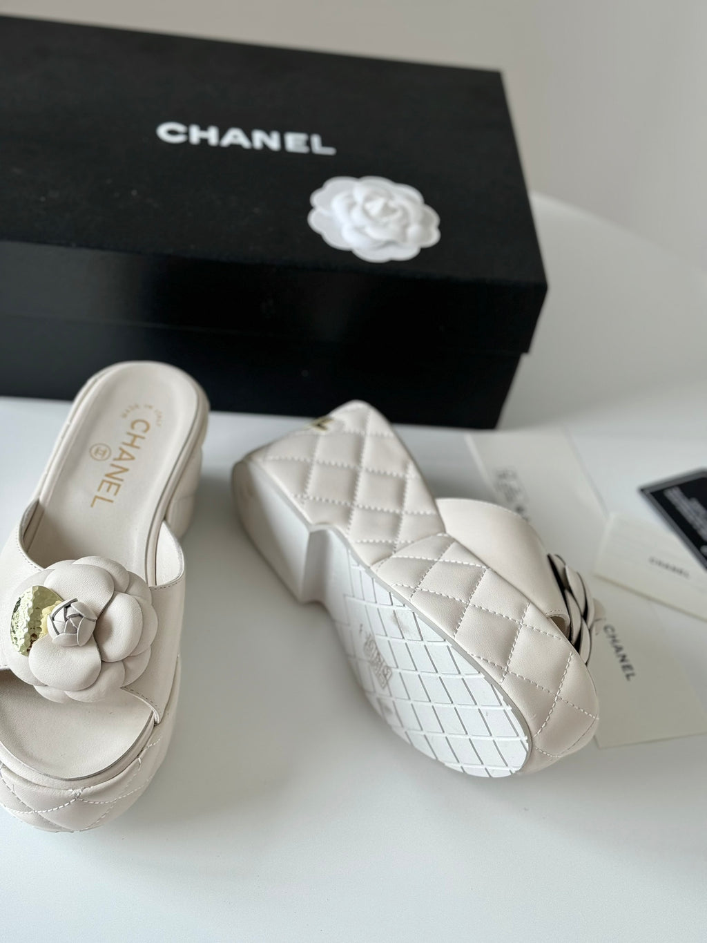 24SS camellia platform slippers 0724042709