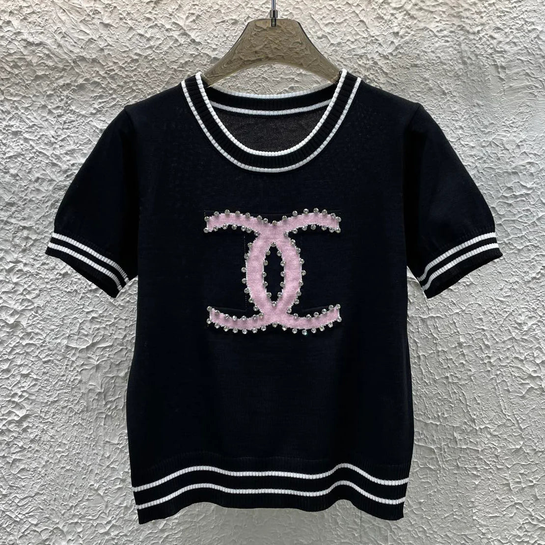 Fashionable and versatile knitted short sleeves 1025022810
