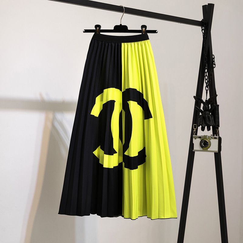 Fashion printed large swing skirt PD10061620