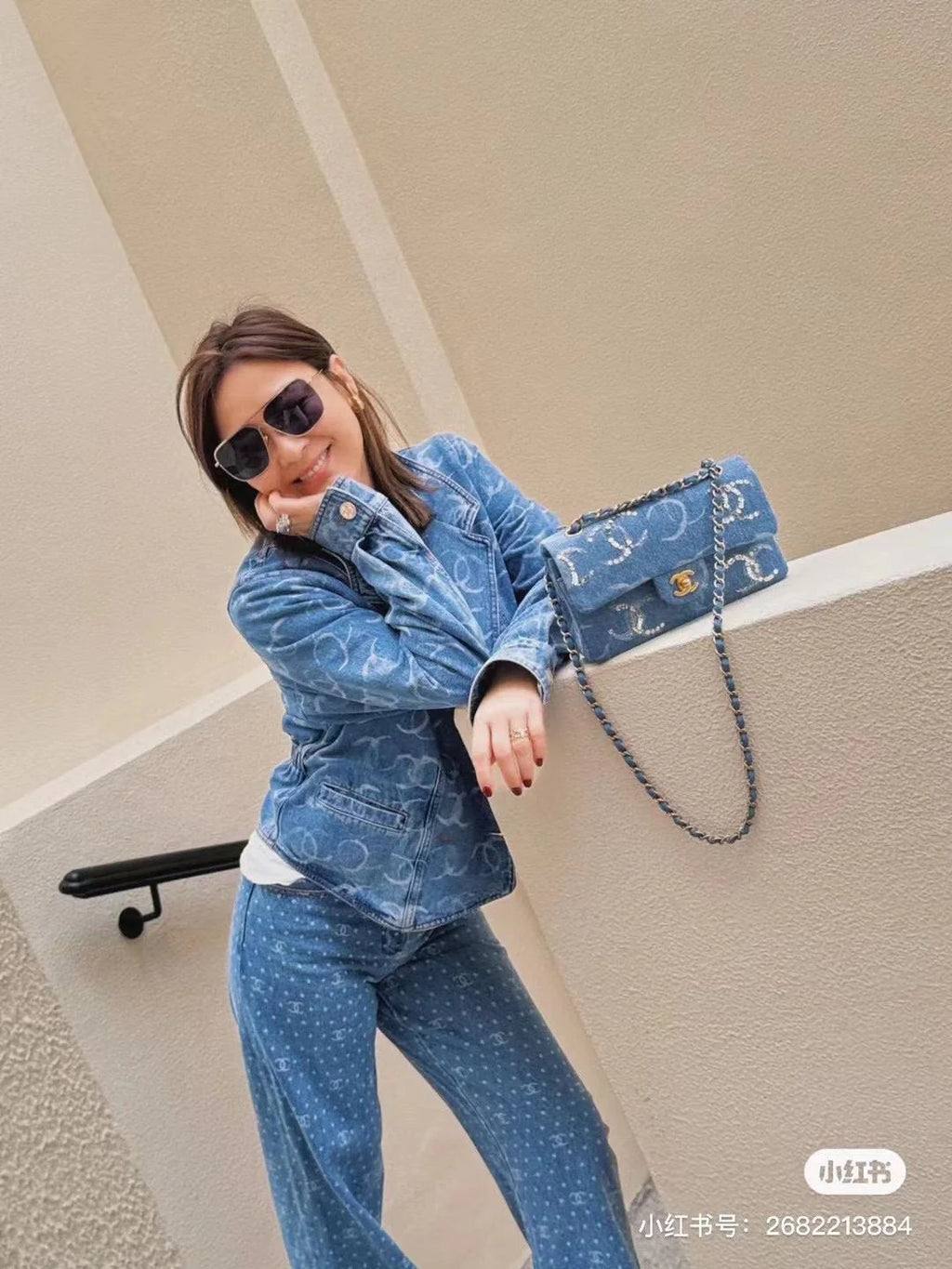 New High Set Denim Jacket Jacquard Denim Jacket 1024031114