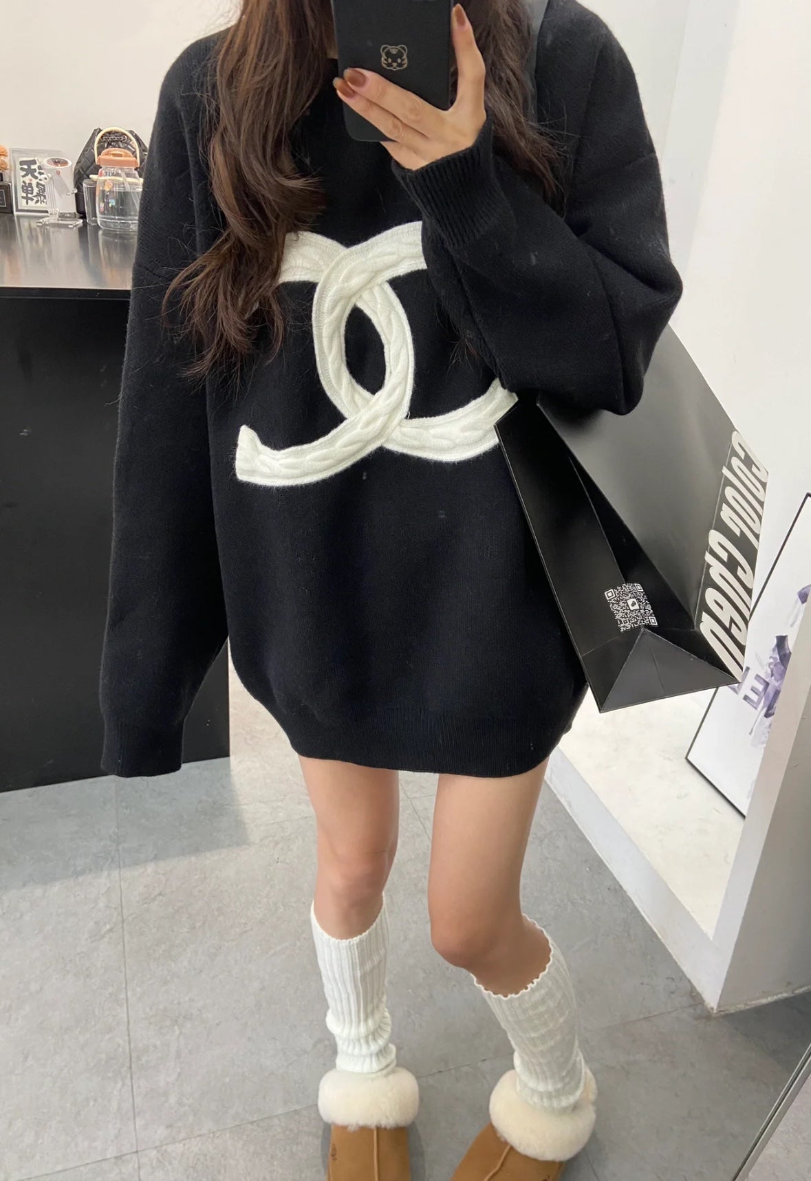 crew neck long sweater 0724121108