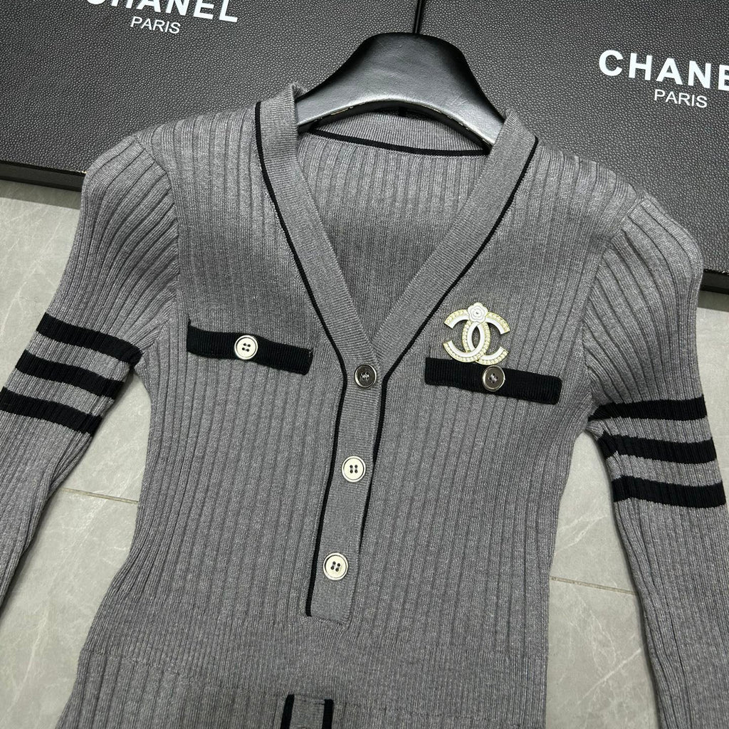 Luxury Knitted Long Sleeve Dress 1024102202