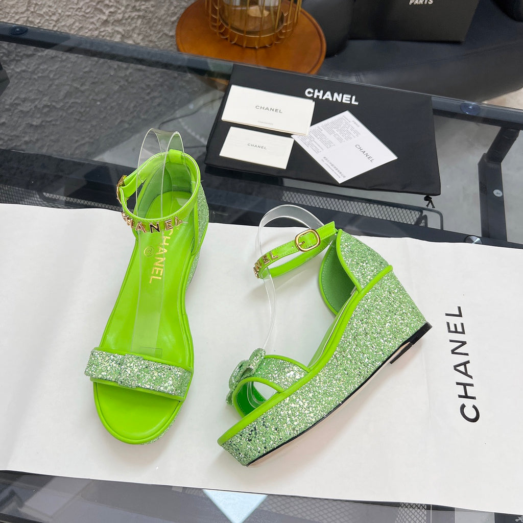 Chane1 top fashion thick sole sequined sandals 0724030815