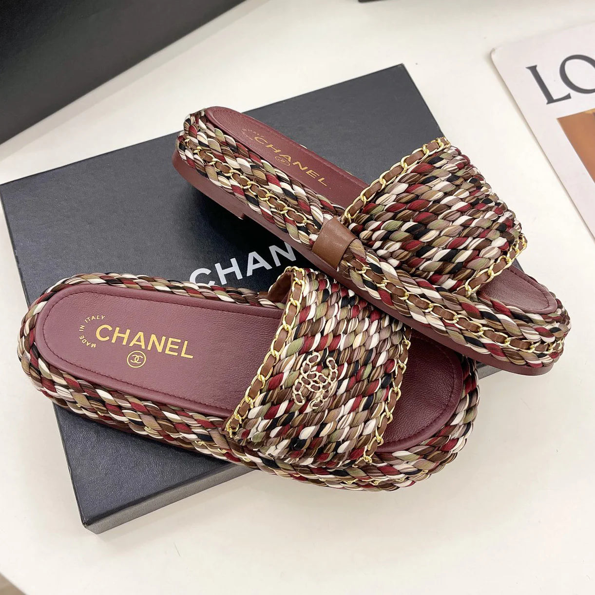 New Fashion Thick Bottom Woven Sandal Slippers 1025041703