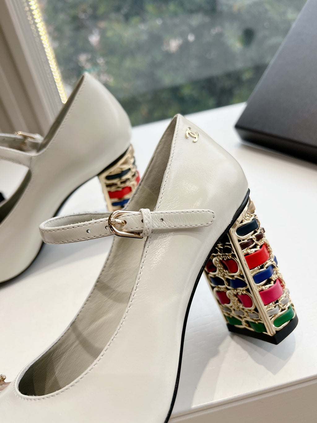 Chane1 top fashion classic color block high heels 0724030825