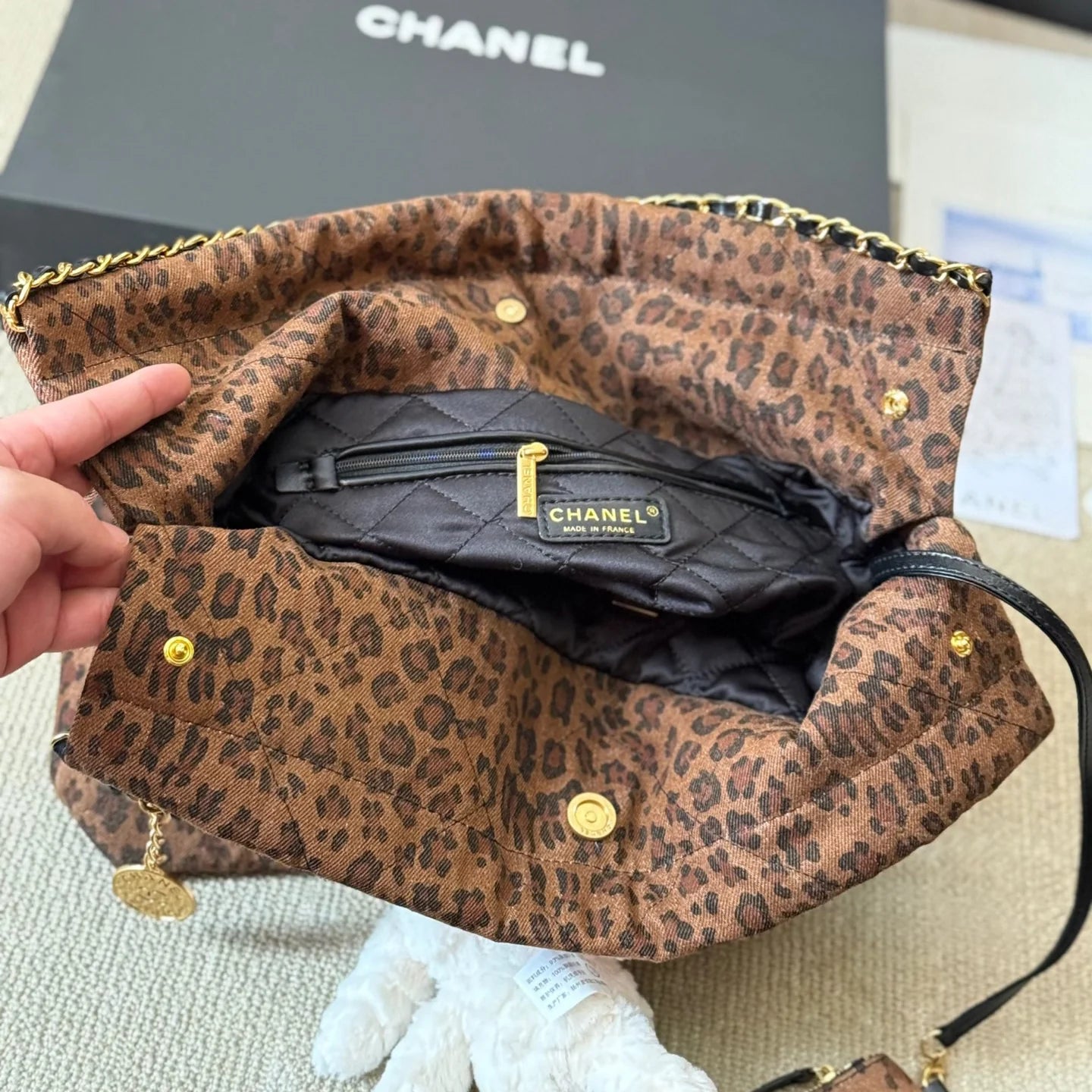 Vintage Leopard Pattern Handbag Trash Bag 1024122508