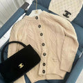 New Round Neck Thickened Loose Knitted Cardigan Top 1024111101