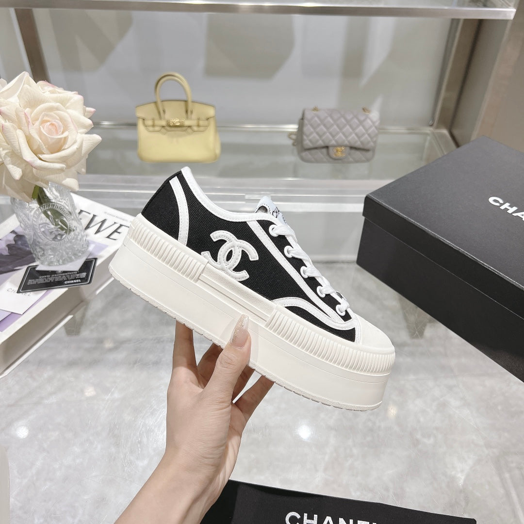 CH New Platform Canvas Biscuit Shoes fb04240909028