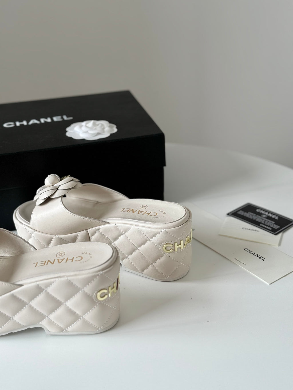 24SS camellia platform slippers 0724042709