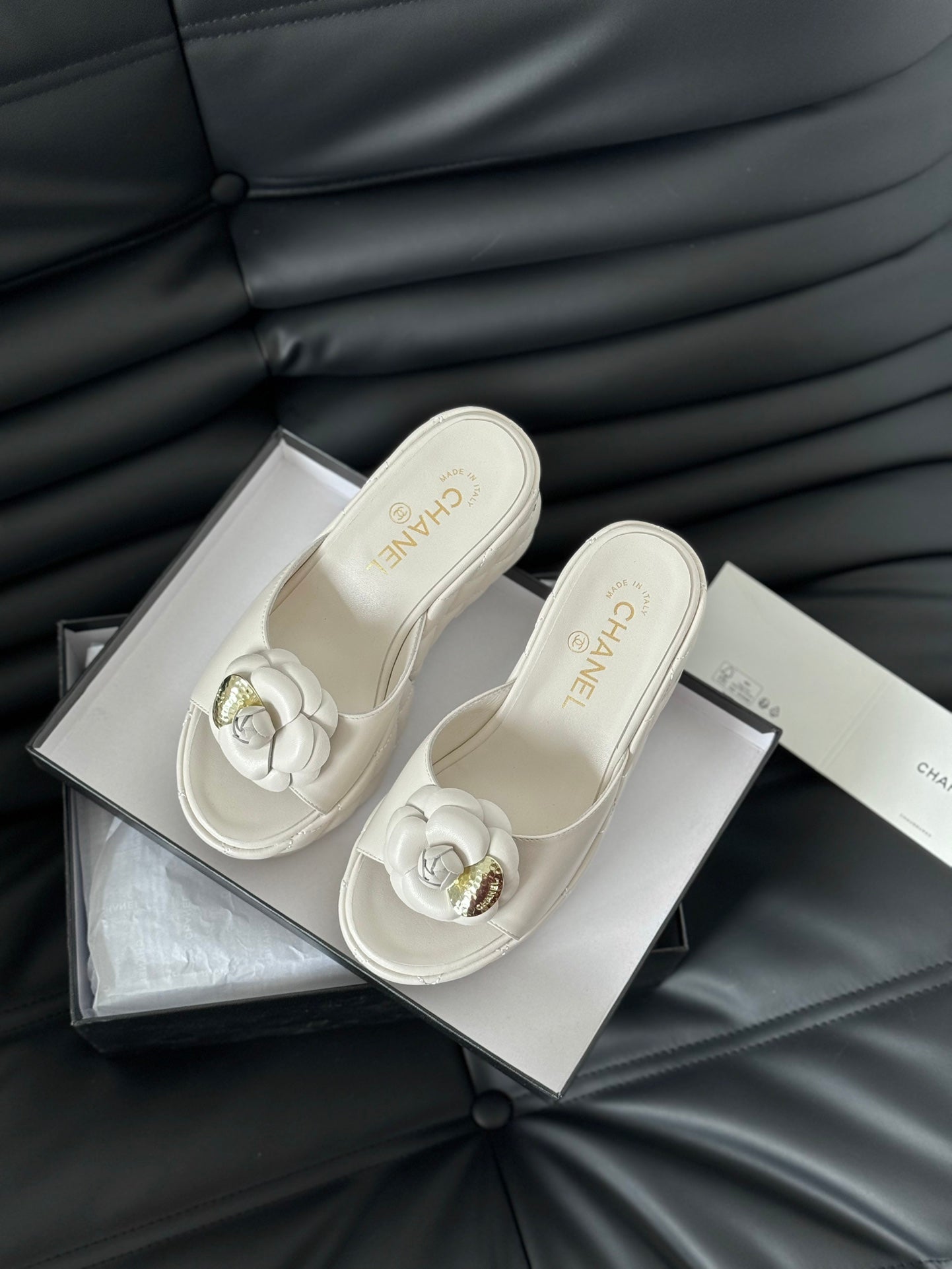 24SS camellia platform slippers 0724042709
