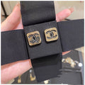 Anti allergic black gold earrings PD10042502