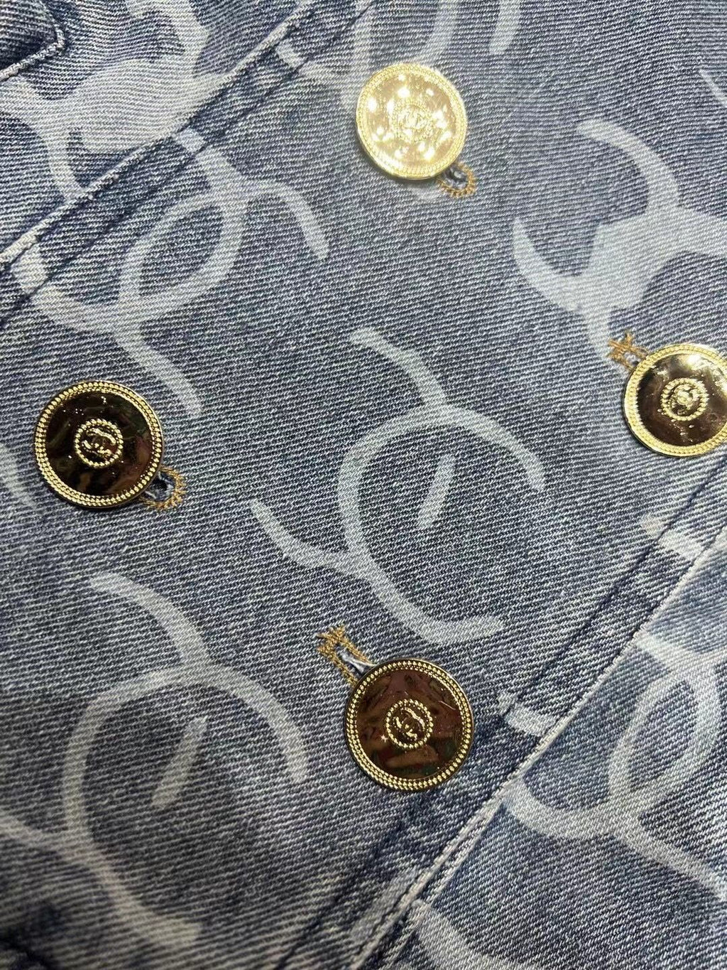 New High Set Denim Jacket Jacquard Denim Jacket 1024031114