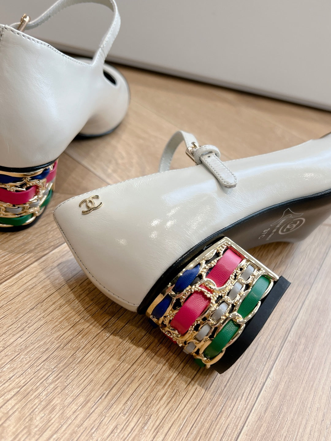 Chane1 top fashion classic color block low heels 0724030826