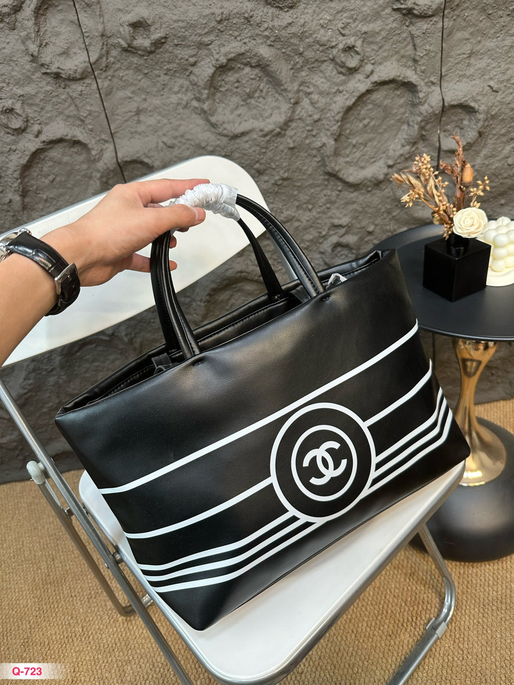Fashion Leather Top Handle Tote Bag 0724082609