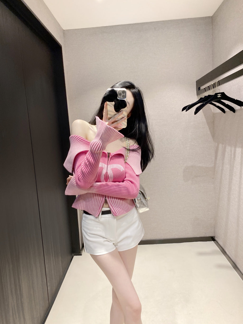 Off-the-shoulder Knit Sweater 0724082811