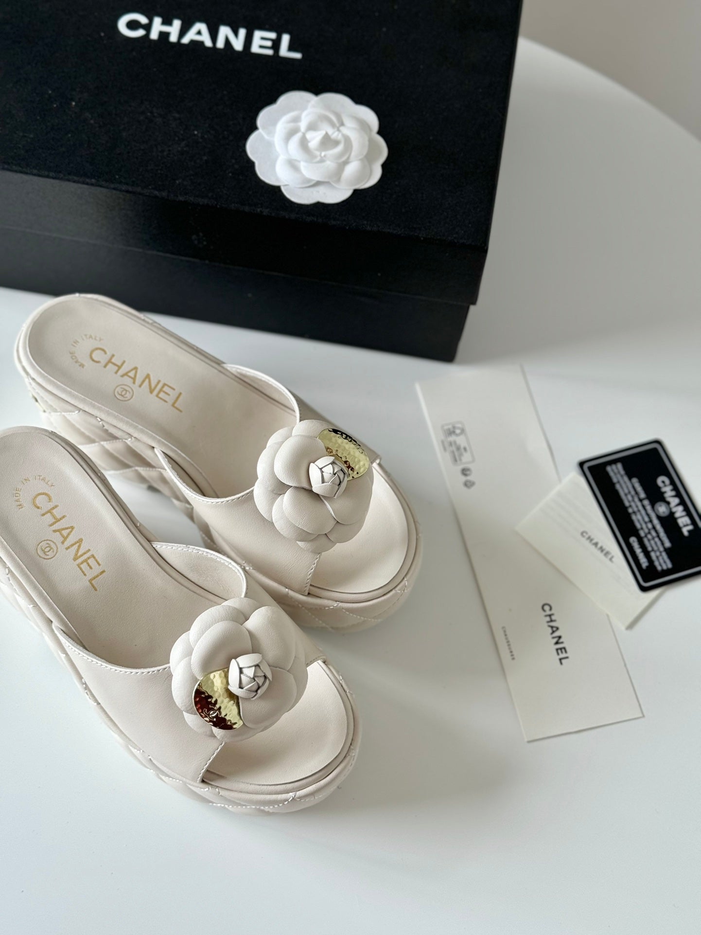 24SS camellia platform slippers 0724042709