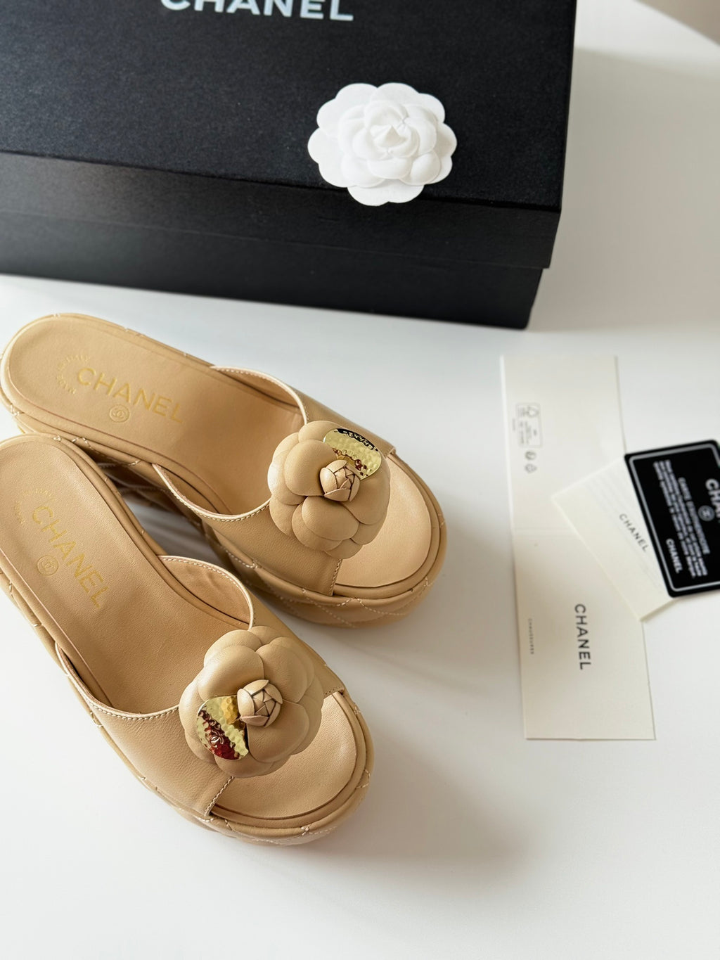 24SS camellia platform slippers 0724042709