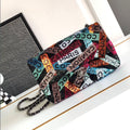 CH Sequins & Ruthenium-Finish Metal Small Flap Bag PZ24092503