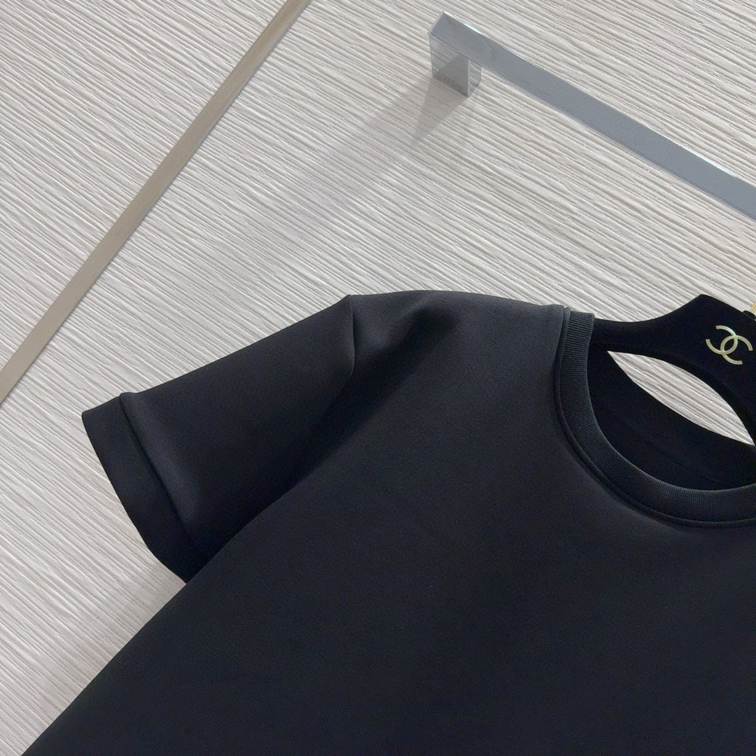 round neck stitching diamond patent leather short sleeves 0724121105