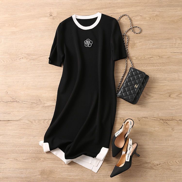 New Knitted Ice Silk Straight Skirt PD10041028