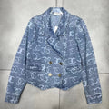 New High Set Denim Jacket Jacquard Denim Jacket 1024031114