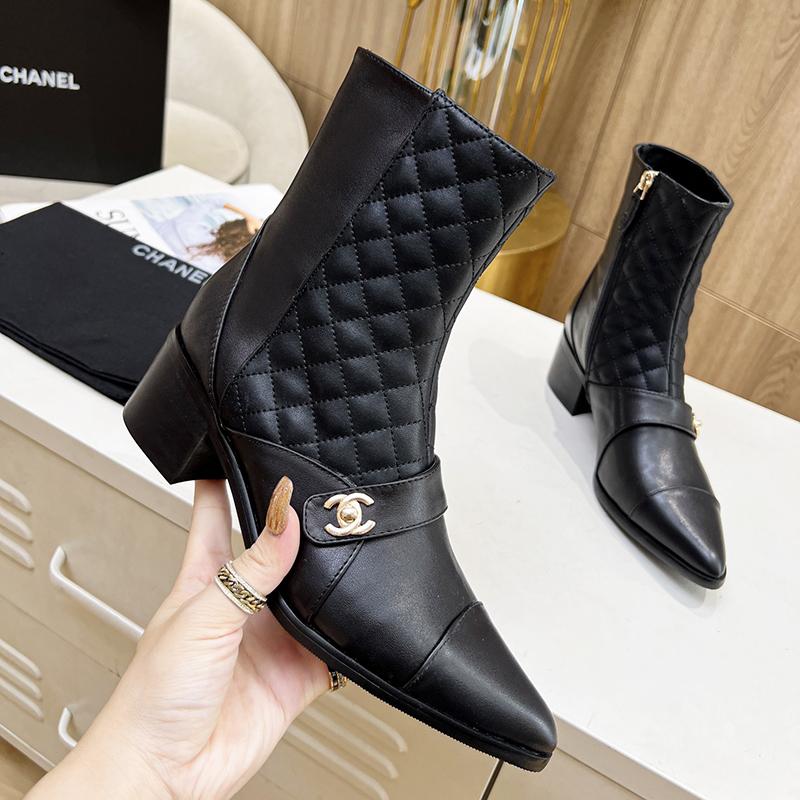 New Fashion Classic Line Cowhide Short Boots 1023121405