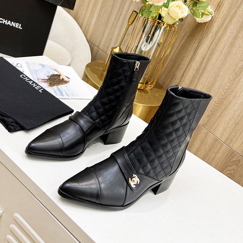 New Fashion Classic Line Cowhide Short Boots 1023121405