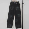 Early spring new gradient printed straight jeans 1024012412