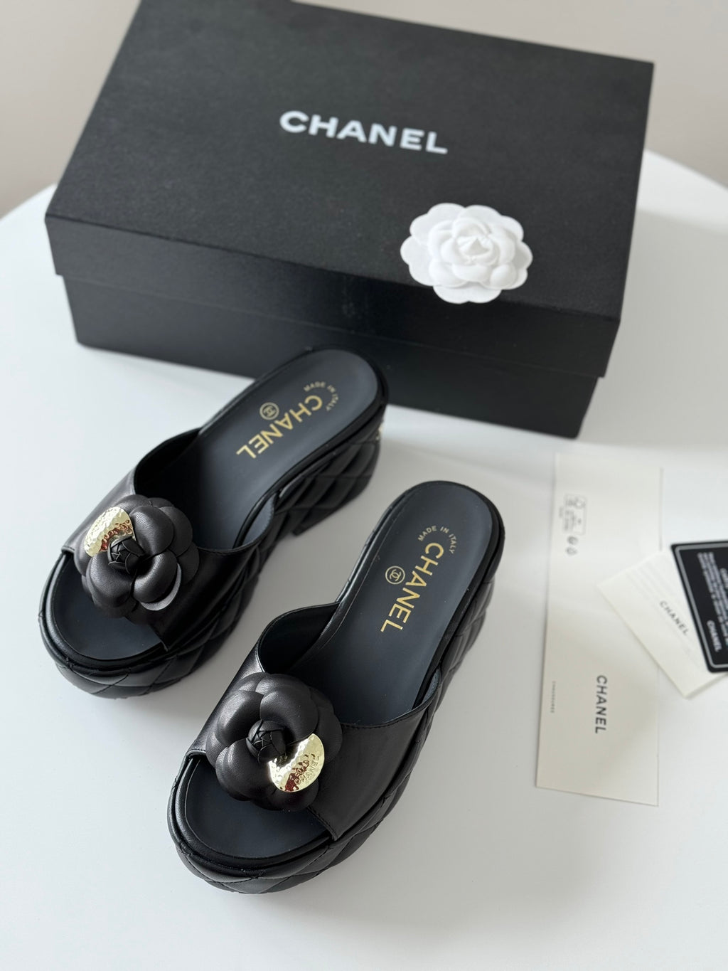 24SS camellia platform slippers 0724042709