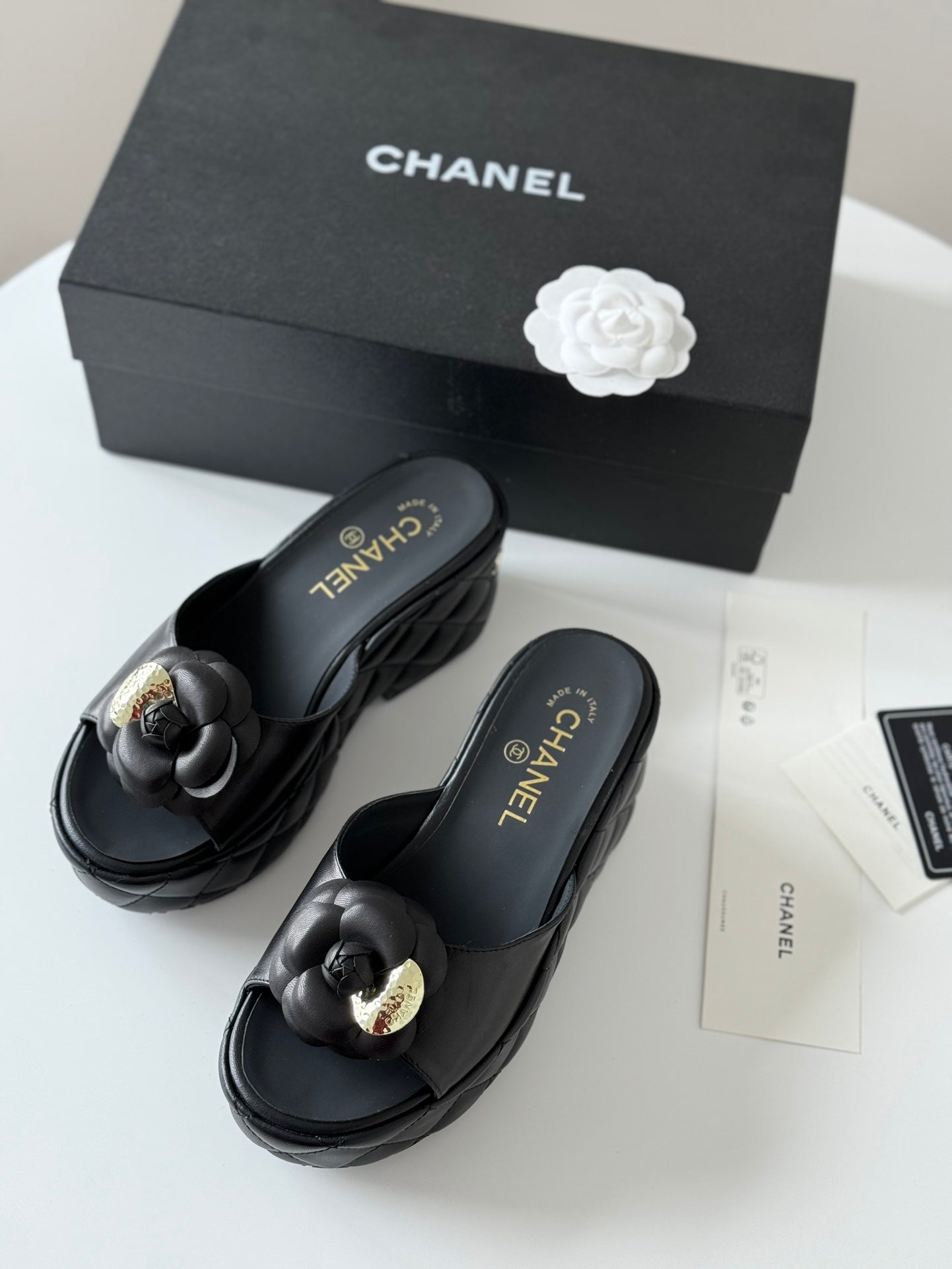 24SS camellia platform slippers 0724042709