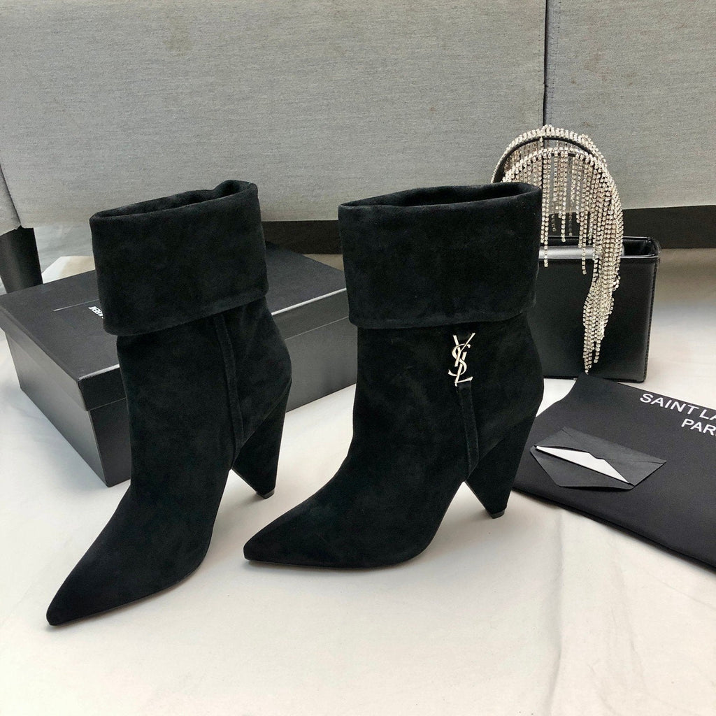 SL Fashion New Side Zipper Suede Short Boots 0723011102