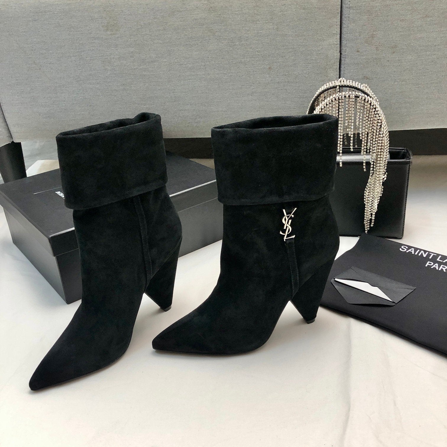 SL Fashion New Side Zipper Suede Short Boots 0723011102